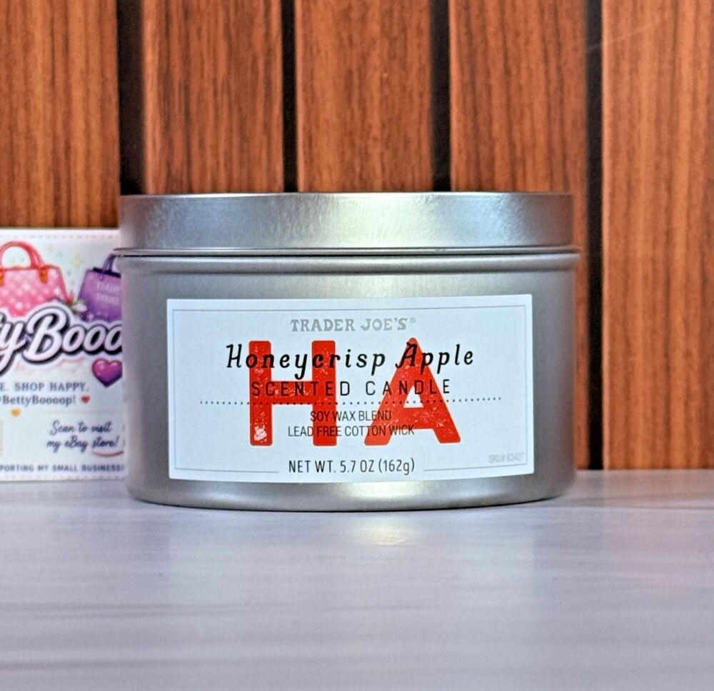 Trader Joe's Honeycrisp Apple Scented Candle Tin 5.7 oz (SEASONAL EDITION)